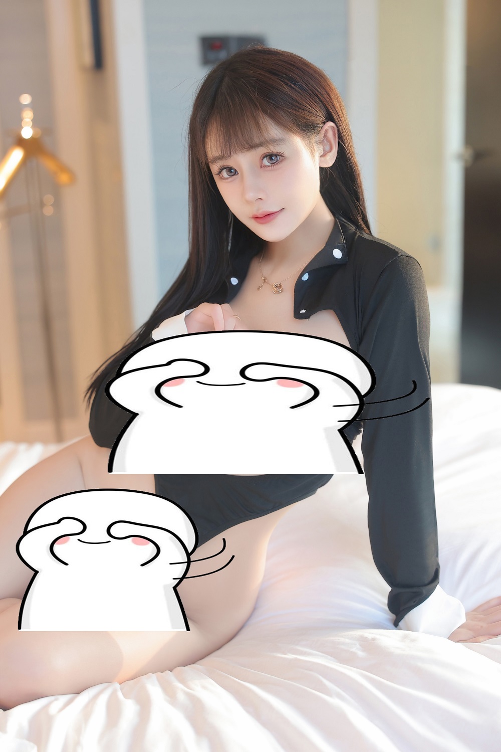 可可芝-内购助力作品-黑色开胸女仆[83P+2V] 写真散本 预览3图