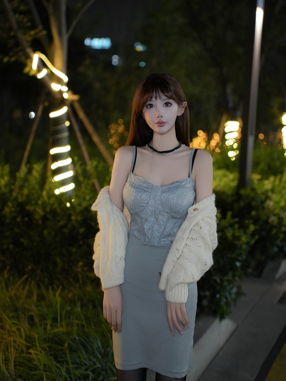 李金金-内购助力作品-黑丝吊带蓝裙[80P+1V] 写真散本 预览1图
