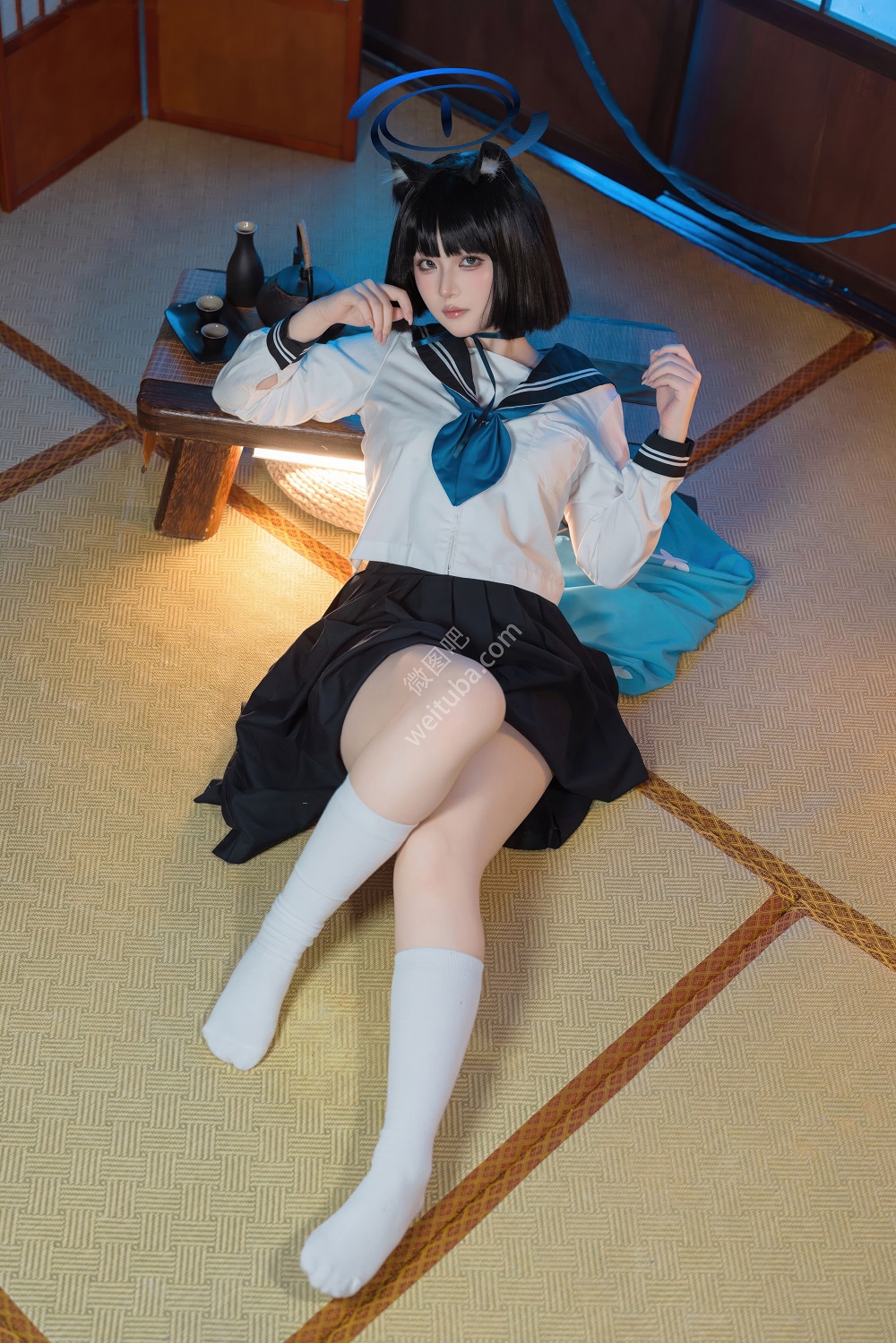 屿鱼Yukako-蔚蓝档案-桐生桔梗[55P] 稀缺图包 预览1图