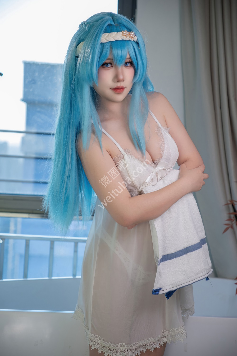 Nai_奈绯-Nikke胜利女神-海伦浴后装[54P+8V] 稀缺图包 预览1图