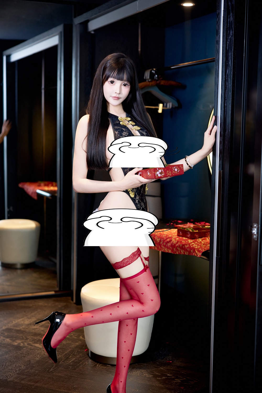 智恩baby-内购助力作品-黑色蕾丝旗袍[70P+1V] 写真散本 预览1图