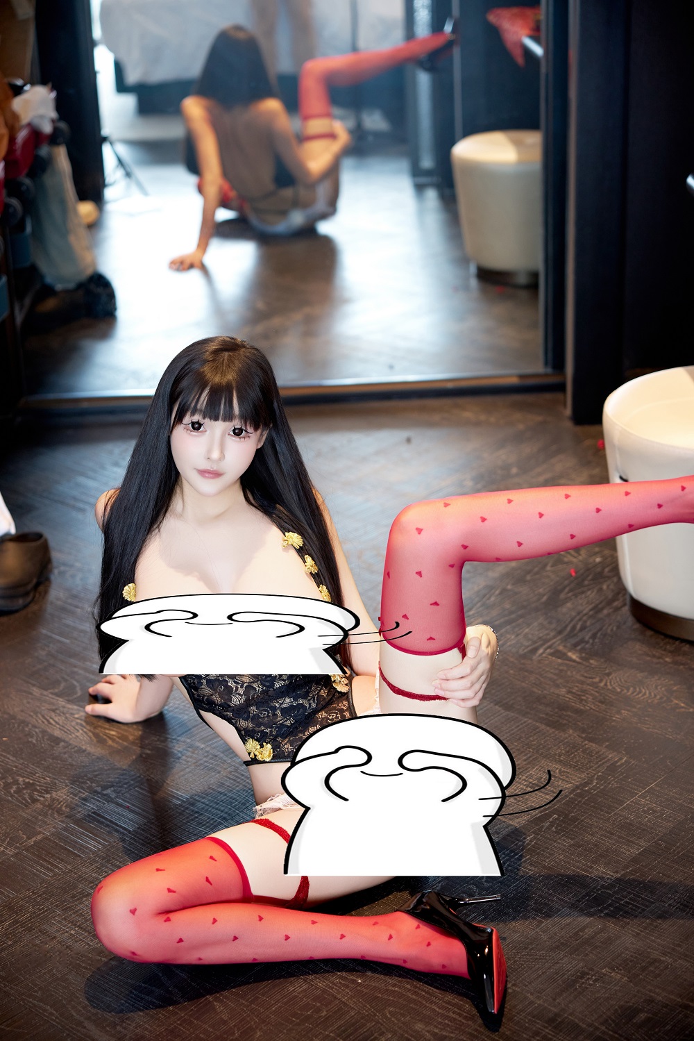 智恩baby-内购助力作品-黑色蕾丝旗袍[70P+1V] 写真散本 预览2图