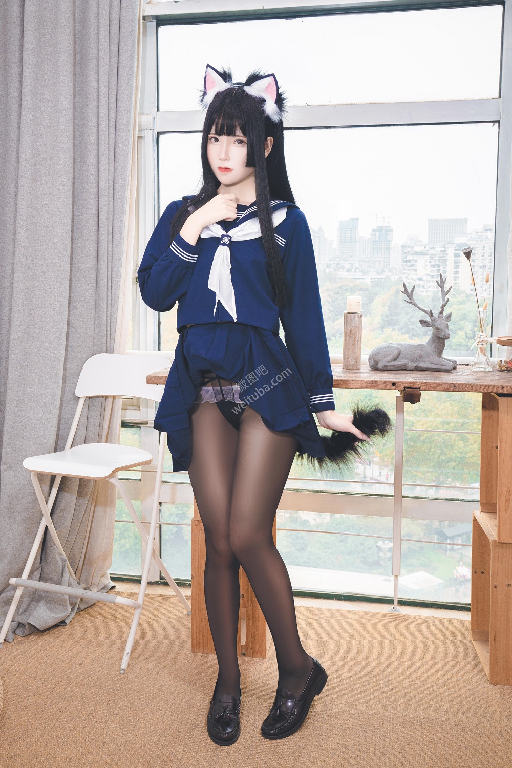 然理理-JK猫娘体操服[95P+7V] 稀缺图包 预览1图